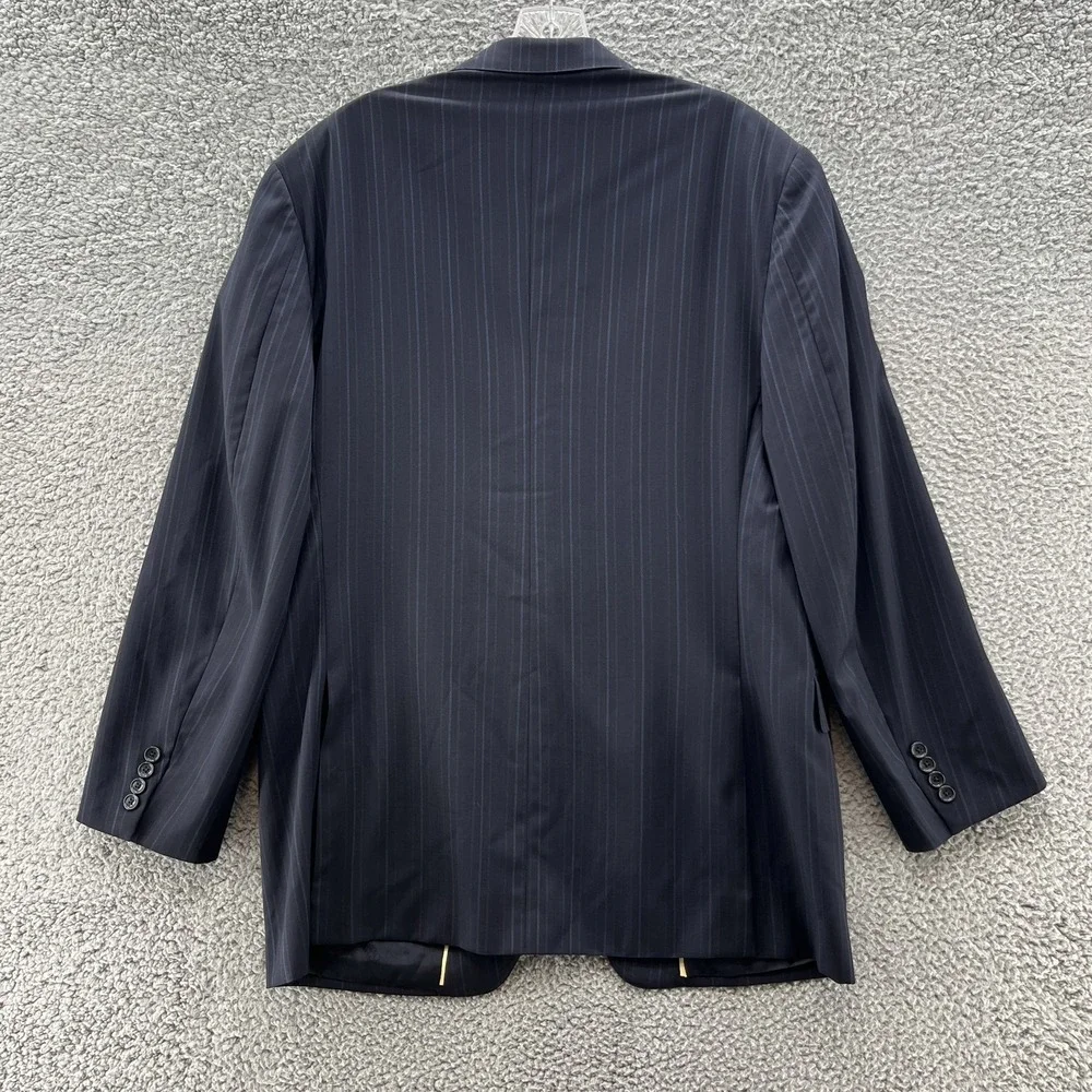 Versace Collection Blazer Mens 44R Blue Wool Pinstripe Italy Suit Coat‎ Jacket